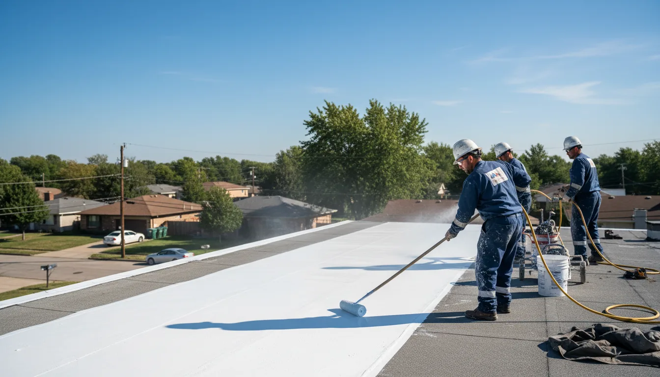 Commercial roof coating in Atkins, AR near me